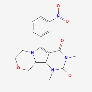 3,5-dimethyl-8-(3-nitrophenyl)-12-oxa-3,5,9-triazatricyclo[7.4.0.02,7]trideca-1,7-diene-4,6-dione