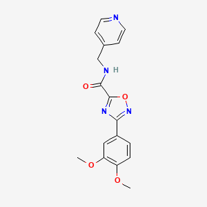 3-(3,4-dimethoxyphenyl)-N-(pyridin-4-ylmethyl)-1,2,4-oxadiazole-5-carboxamide