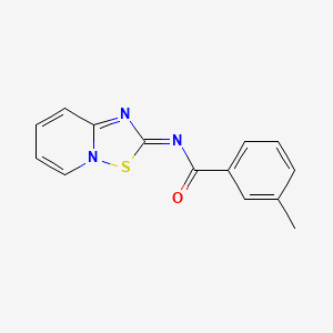 3-methyl-N-[(2E)-2H-[1,2,4]thiadiazolo[2,3-a]pyridin-2-ylidene]benzamide