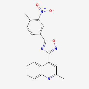 2-Methyl-4-[5-(4-methyl-3-nitrophenyl)-1,2,4-oxadiazol-3-yl]quinoline