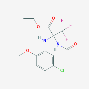 ethyl 2-(acetylamino)-N-(5-chloro-2-methoxyphenyl)-3,3,3-trifluoroalaninate