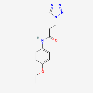 molecular formula C12H15N5O2 B11487726 N-(4-ethoxyphenyl)-3-(1H-tetrazol-1-yl)propanamide 