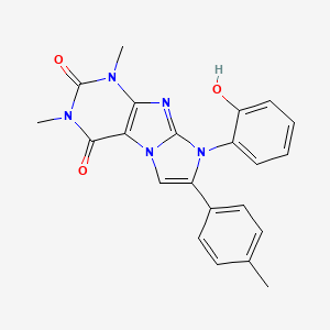 2-[1,3-dimethyl-7-(4-methylphenyl)-2,4-dioxo-1,2,3,4-tetrahydro-8H-imidazo[2,1-f]purin-9-ium-8-yl]phenolate