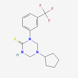 5-Cyclopentyl-1-[3-(trifluoromethyl)phenyl]-1,3,5-triazinane-2-thione