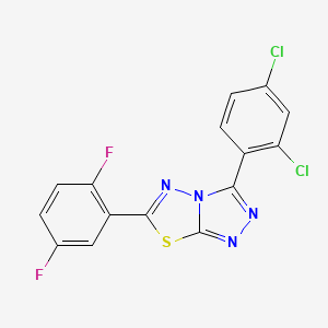 3-(2,4-Dichlorophenyl)-6-(2,5-difluorophenyl)[1,2,4]triazolo[3,4-b][1,3,4]thiadiazole