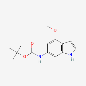 molecular formula C14H18N2O3 B1148782 Tert-butyl (4-methoxy-1h-indol-6-yl)carbamate CAS No. 1227269-41-1