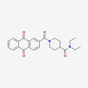 1-[(9,10-dioxo-9,10-dihydroanthracen-2-yl)carbonyl]-N,N-diethylpiperidine-4-carboxamide