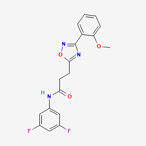 N-(3,5-difluorophenyl)-3-[3-(2-methoxyphenyl)-1,2,4-oxadiazol-5-yl]propanamide