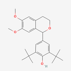 2,6-di-tert-butyl-4-(6,7-dimethoxy-3,4-dihydro-1H-isochromen-1-yl)phenol