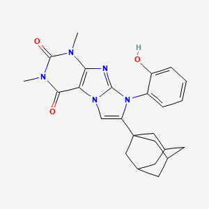 7-(Adamantan-1-YL)-8-(2-hydroxyphenyl)-1,3-dimethyl-1H,2H,3H,4H,8H-imidazo[1,2-G]purine-2,4-dione