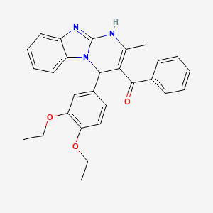 [4-(3,4-Diethoxyphenyl)-2-methyl-1,4-dihydropyrimido[1,2-a]benzimidazol-3-yl](phenyl)methanone