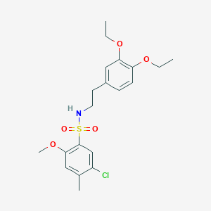 5-chloro-N-[2-(3,4-diethoxyphenyl)ethyl]-2-methoxy-4-methylbenzenesulfonamide