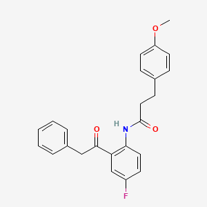 N-[4-fluoro-2-(phenylacetyl)phenyl]-3-(4-methoxyphenyl)propanamide