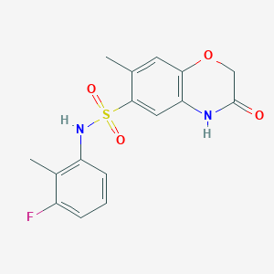 N-(3-fluoro-2-methylphenyl)-7-methyl-3-oxo-3,4-dihydro-2H-1,4-benzoxazine-6-sulfonamide