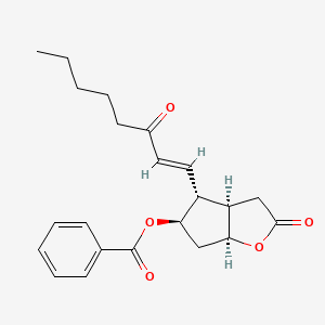 molecular formula C22H26O5 B1148794 (3aR,4R,5R,6aS)-2-Oxo-4-((E)-3-oxooct-1-en-1-yl)hexahydro-2H-cyclopenta[b]furan-5-yl benzoate CAS No. 185225-06-3