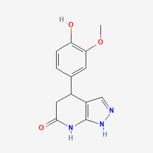 4-(4-hydroxy-3-methoxyphenyl)-1,4,5,7-tetrahydro-6H-pyrazolo[3,4-b]pyridin-6-one