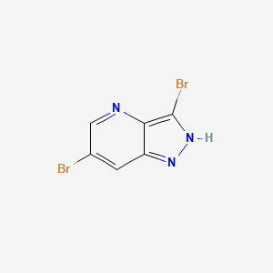 molecular formula C6H3Br2N3 B1148796 3,6-Dibromo-1H-pyrazolo[4,3-b]pyridine CAS No. 1357946-96-3