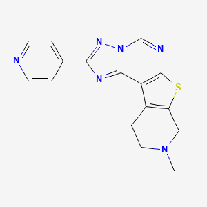 13-methyl-4-pyridin-4-yl-10-thia-3,5,6,8,13-pentazatetracyclo[7.7.0.02,6.011,16]hexadeca-1(9),2,4,7,11(16)-pentaene