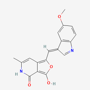 molecular formula C18H14N2O4 B11487989 (1E)-1-[(5-methoxy-1H-indol-3-yl)methylidene]-6-methylfuro[3,4-c]pyridine-3,4(1H,5H)-dione 