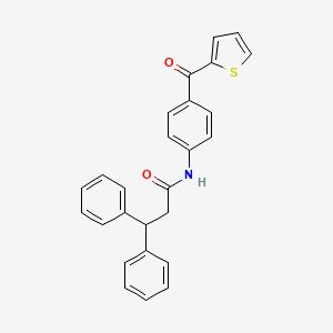 molecular formula C26H21NO2S B11487991 3,3-diphenyl-N-[4-(2-thienylcarbonyl)phenyl]propanamide 