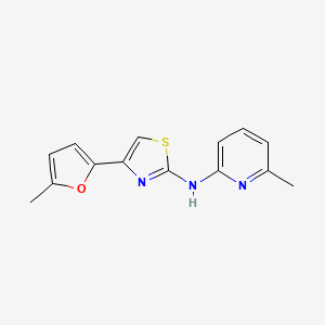 molecular formula C14H13N3OS B11487997 6-methyl-N-[4-(5-methylfuran-2-yl)-1,3-thiazol-2-yl]pyridin-2-amine 