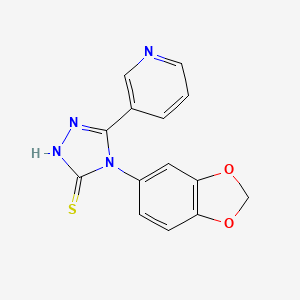 molecular formula C14H10N4O2S B11488017 4-(1,3-benzodioxol-5-yl)-5-(pyridin-3-yl)-4H-1,2,4-triazole-3-thiol 