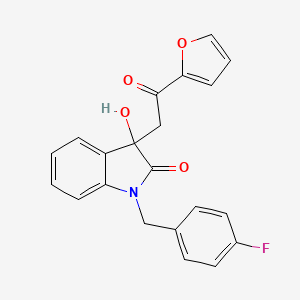 1-(4-fluorobenzyl)-3-[2-(furan-2-yl)-2-oxoethyl]-3-hydroxy-1,3-dihydro-2H-indol-2-one