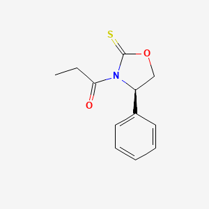 molecular formula C12H13NO2S B1148802 1-[(4R)-4-Phenyl-2-thioxo-3-oxazolidinyl]-1-propanone CAS No. 1328839-29-7