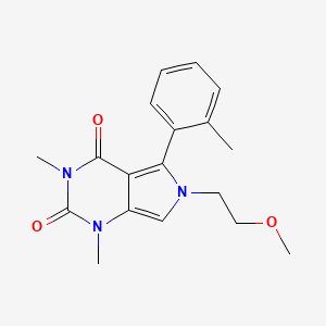 molecular formula C18H21N3O3 B11488026 6-(2-methoxyethyl)-1,3-dimethyl-5-(2-methylphenyl)-1H-pyrrolo[3,4-d]pyrimidine-2,4(3H,6H)-dione 