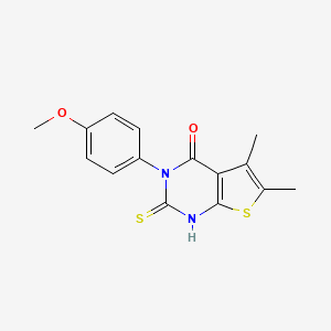 3-(4-methoxyphenyl)-5,6-dimethyl-2-sulfanylthieno[2,3-d]pyrimidin-4(3H)-one