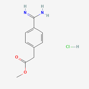 molecular formula C10H13ClN2O2 B1148807 Methyl 2-(4-carbamimidoylphenyl)acetate hydrochloride CAS No. 18219-41-5