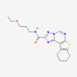 N-(3-ethoxypropyl)-8,9,10,11-tetrahydro[1]benzothieno[3,2-e][1,2,4]triazolo[1,5-c]pyrimidine-2-carboxamide