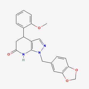 1-(1,3-benzodioxol-5-ylmethyl)-4-(2-methoxyphenyl)-1,4,5,7-tetrahydro-6H-pyrazolo[3,4-b]pyridin-6-one