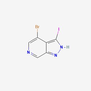 molecular formula C6H3BrIN3 B1148812 4-Bromo-3-iodo-1H-pyrazolo[3,4-c]pyridine CAS No. 1357946-92-9