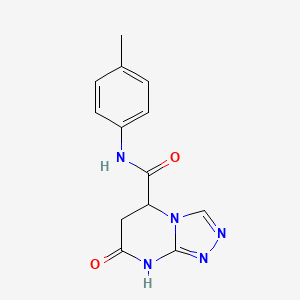 molecular formula C13H13N5O2 B11488128 N-(4-methylphenyl)-7-oxo-5,6,7,8-tetrahydro[1,2,4]triazolo[4,3-a]pyrimidine-5-carboxamide 