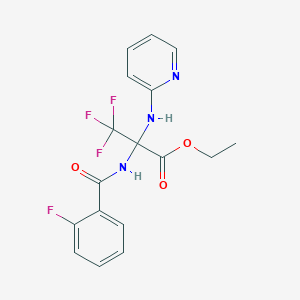 Propanoic acid, 3,3,3-trifluoro-2-[(2-fluorobenzoyl)amino]-2-(2-pyridinylamino)-, ethyl ester