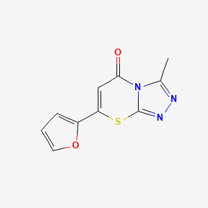 5H-[1,2,4]Triazolo[3,4-b][1,3]thiazin-5-one, 7-(2-furanyl)-3-methyl-