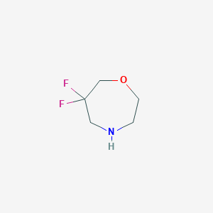 molecular formula C5H9F2NO B1148817 6,6-Difluoro-1,4-oxazepane CAS No. 1273565-78-8