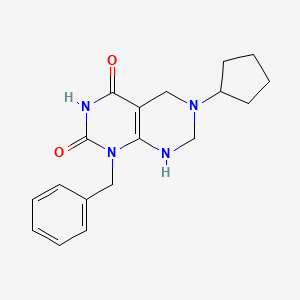 molecular formula C18H22N4O2 B11488186 1-benzyl-6-cyclopentyl-2-hydroxy-5,6,7,8-tetrahydropyrimido[4,5-d]pyrimidin-4(1H)-one 