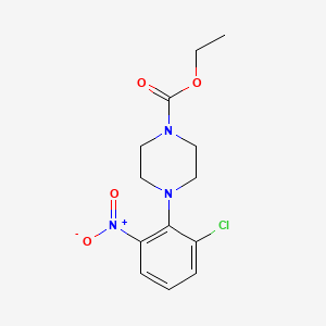 molecular formula C13H16ClN3O4 B11488281 Ethyl 4-(2-chloro-6-nitrophenyl)piperazine-1-carboxylate 