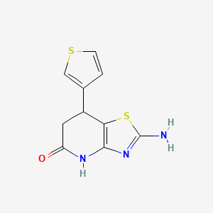 molecular formula C10H9N3OS2 B11488282 2-amino-7-(thiophen-3-yl)-6,7-dihydro[1,3]thiazolo[4,5-b]pyridin-5(4H)-one 