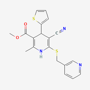 Methyl 5-cyano-2-methyl-6-[(pyridin-3-ylmethyl)sulfanyl]-4-(thiophen-2-yl)-1,4-dihydropyridine-3-carboxylate