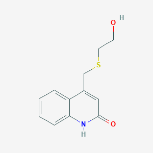 2(1H)-Quinolinone, 4-[[(2-hydroxyethyl)thio]methyl]-