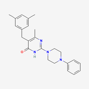 5-(3,5-dimethylbenzyl)-6-methyl-2-(4-phenylpiperazin-1-yl)pyrimidin-4(3H)-one