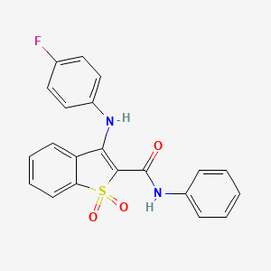 3-[(4-fluorophenyl)amino]-N-phenyl-1-benzothiophene-2-carboxamide 1,1-dioxide