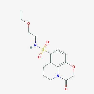 N-(2-ethoxyethyl)-3-oxo-2,3,6,7-tetrahydro-5H-[1,4]oxazino[2,3,4-ij]quinoline-8-sulfonamide