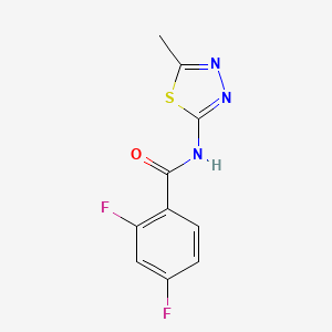 molecular formula C10H7F2N3OS B11488366 2,4-difluoro-N-(5-methyl-1,3,4-thiadiazol-2-yl)benzamide CAS No. 728009-78-7