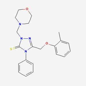 5-[(2-methylphenoxy)methyl]-2-(morpholin-4-ylmethyl)-4-phenyl-2,4-dihydro-3H-1,2,4-triazole-3-thione