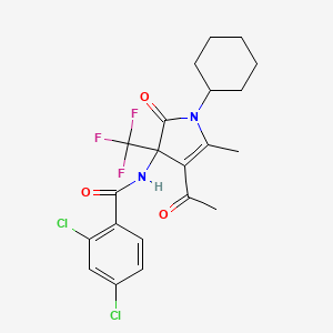 N-[4-acetyl-1-cyclohexyl-5-methyl-2-oxo-3-(trifluoromethyl)-2,3-dihydro-1H-pyrrol-3-yl]-2,4-dichlorobenzamide