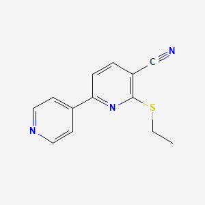 6-(Ethylsulfanyl)-2,4'-bipyridine-5-carbonitrile